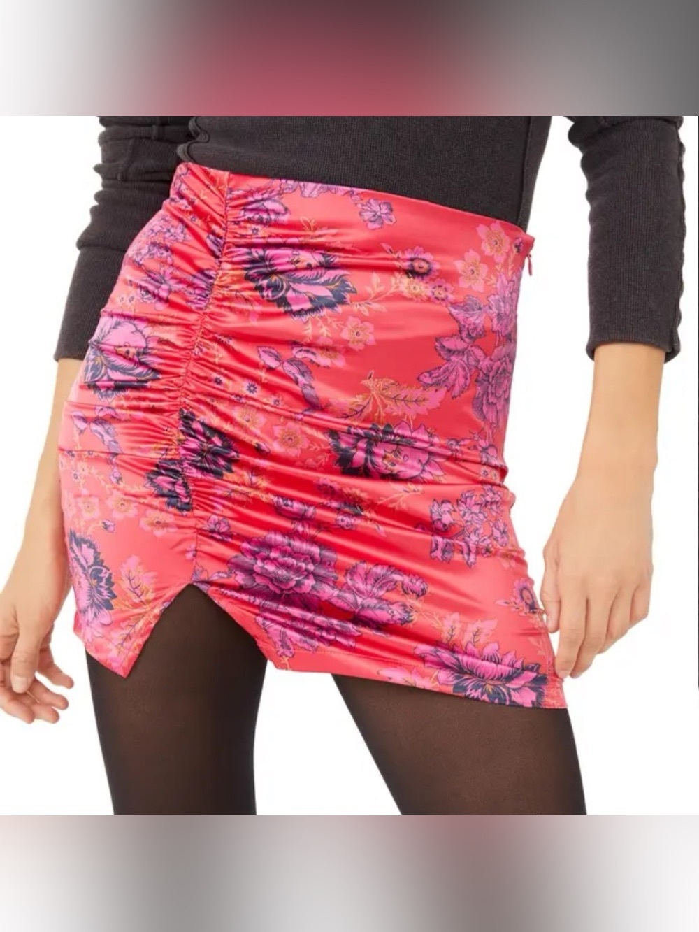 Free People Avas Print Miniskirt